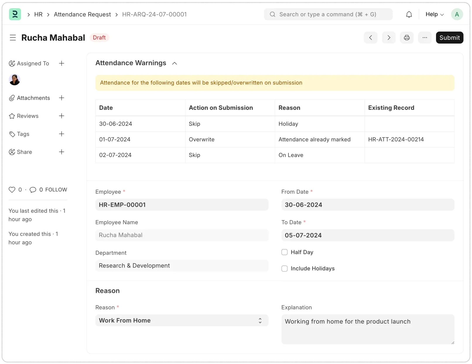 attendance-request